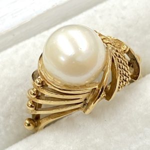 K18 18金 真珠 パール リング